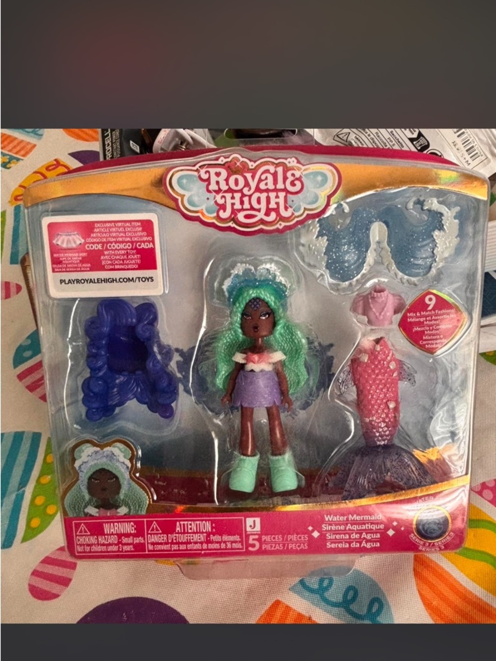 Royal high Water Mermaid Doll - Green Hair, Purple Outfit w codes - Picture 5 of 7